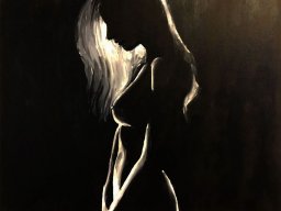 Ein Akt in Schwarz Weiß